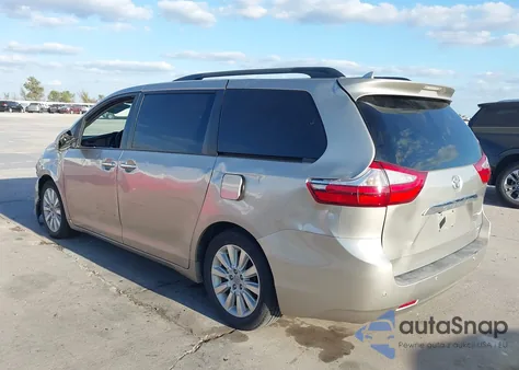 2015 Toyota Sienna Limited Premium 7 Passenger z USA, uszkodzony, nr VIN 5TDYK3DC1FS653705